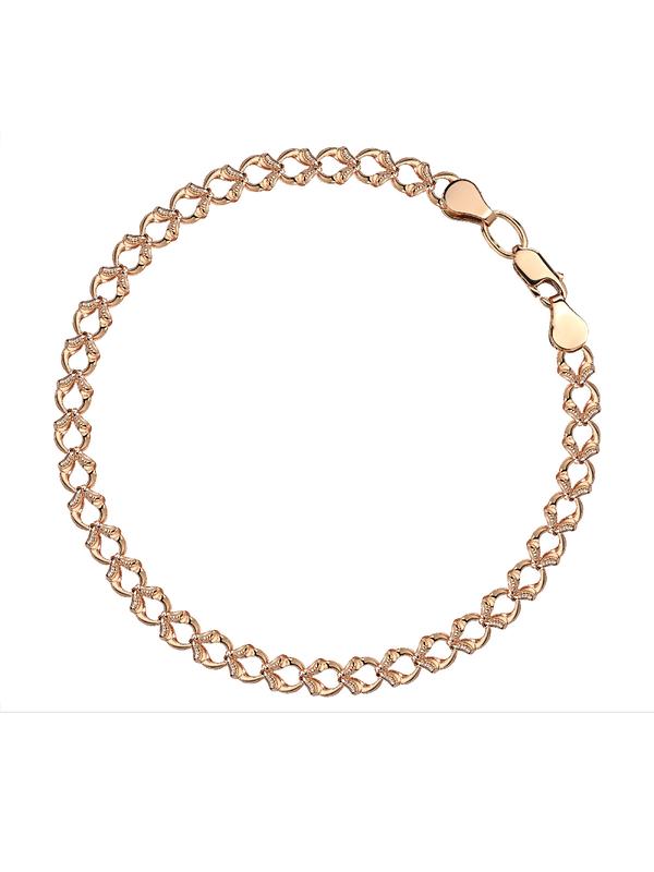 Браслет из красного золота 585 пробы без вставок